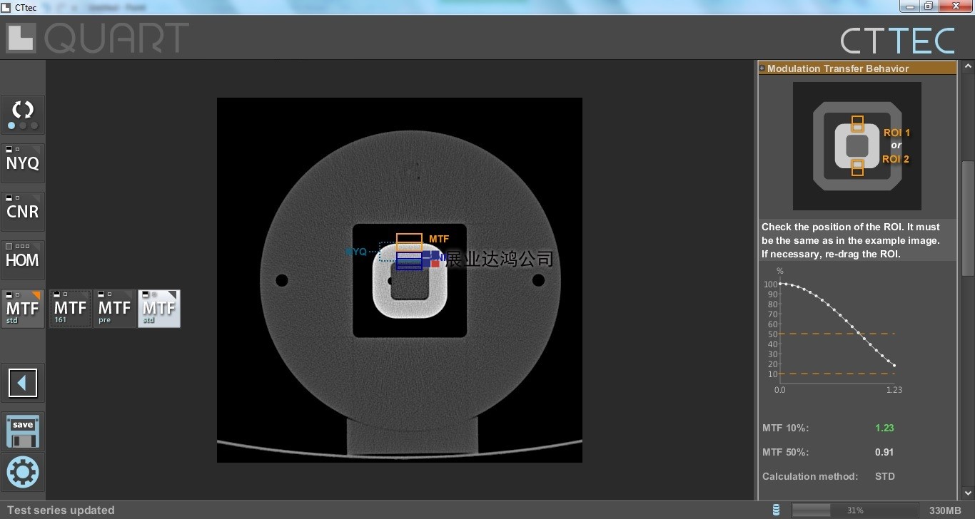 QUART Test Set according IAEA, EFOMP and ESTRO recommended QA for CBCT